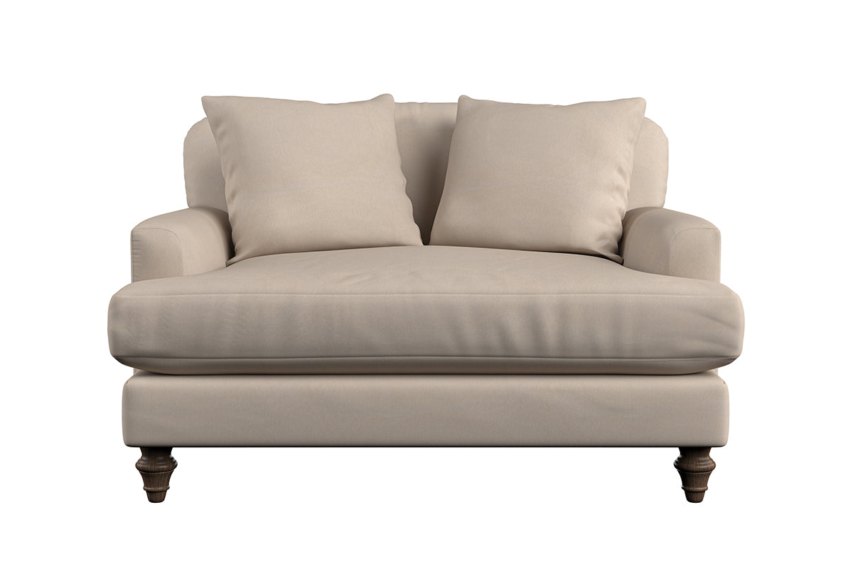 Deni Love Seat - Recycled Cotton Stone-nkuku