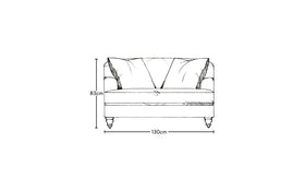 Deni Love Seat - Recycled Cotton Stone-nkuku