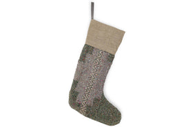 Dhanda Recycled Wool Stocking - Moss & Natural