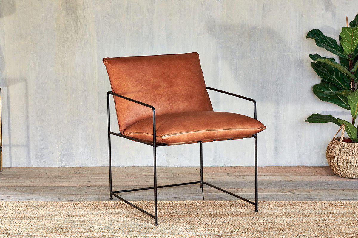 Durium Leather Lounger Aged