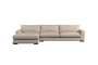 Guddu Grand Left Hand Chaise Sofa - Recycled Cotton Flax