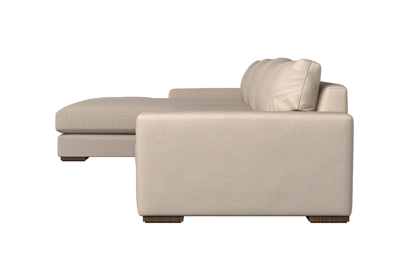 Guddu Grand Left Hand Chaise Sofa - Recycled Cotton Natural