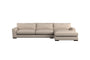 Guddu Grand Right Hand Chaise Sofa - Recycled Cotton Flax