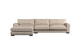 Guddu Large Left Hand Chaise Sofa - Recycled Cotton Natural