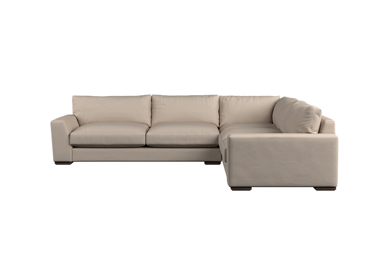Guddu Large Right Hand Corner Sofa - Recycled Cotton Natural