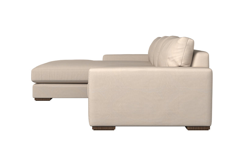 Guddu Medium Left Hand Chaise Sofa - Recycled Cotton Navy