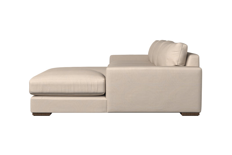 Guddu Medium Right Hand Chaise Sofa - Recycled Cotton Lavender