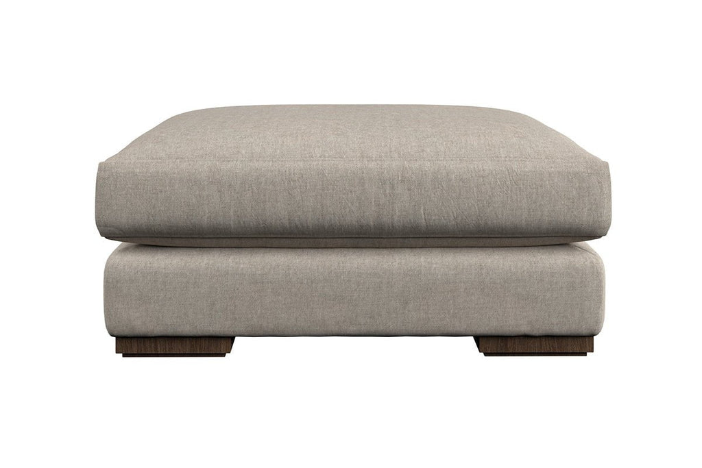 Guddu Large Footstool - Brera Linen Natural-nkuku