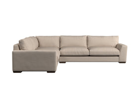 Guddu Large Left Hand Corner Sofa - Recycled Cotton Flax-nkuku
