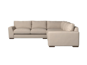 Guddu Large Left Hand Corner Sofa - Recycled Cotton Flax-nkuku