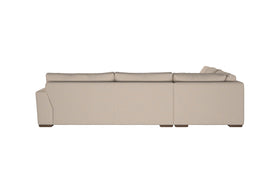 Guddu Large Left Hand Corner Sofa - Recycled Cotton Stone-nkuku