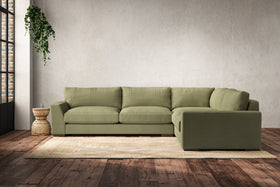 Guddu Large Right Hand Corner Sofa - Brera Linen Sage-nkuku