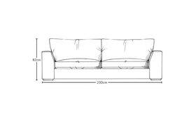 Guddu Large Sofa - Recycled Cotton Airforce-nkuku