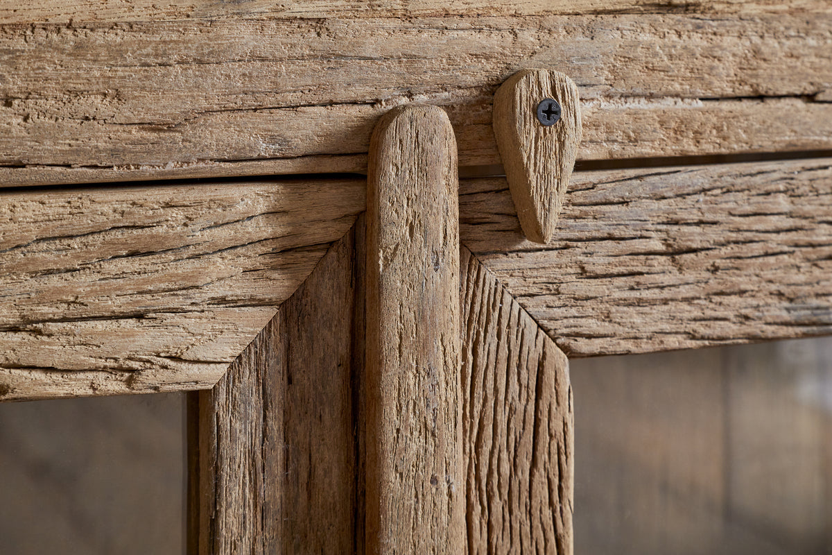 Ibo Reclaimed Wood & Glass Sideboard - Natural - nkuku