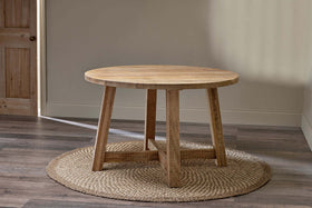 Indali Mango Wood Round Dining Table - Natural