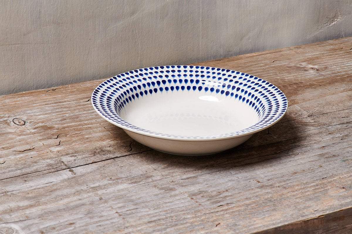 Indigo Drop Pasta Bowl & Indigo