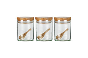 Izaan Spice Jar - Clear - (Set of 3)