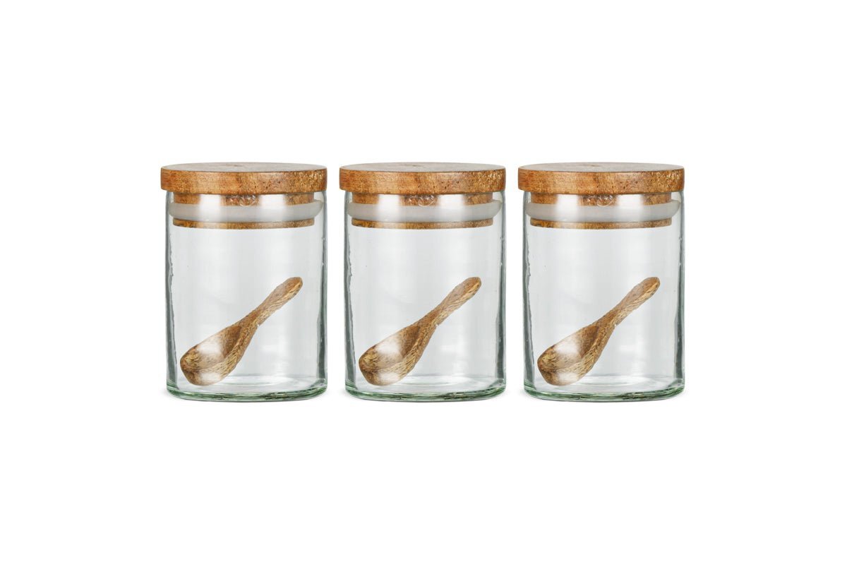Izaan Spice Jar - Clear - (Set of 3)