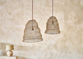 Jatani Wire Lampshade - Antique Brass - Small Oval-nkuku