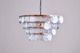 Kagitha Recycled Glass Statement Chandelier - Clear