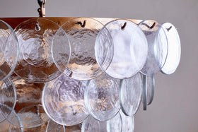 Kagitha Recycled Glass Statement Chandelier - Clear