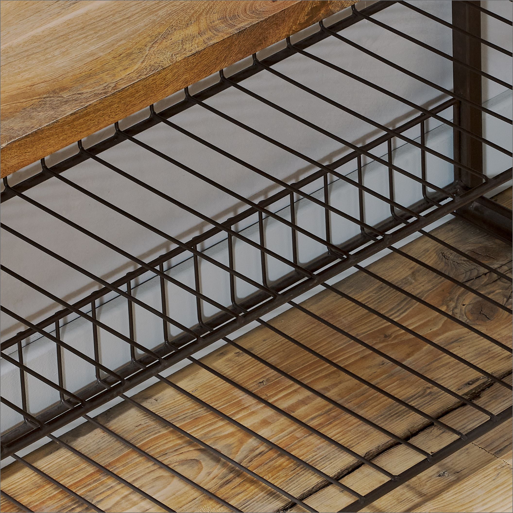 Kiyoma Iron & Wood Low Standing Shelves - Natural – Nkuku