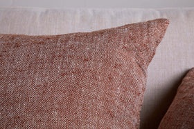 Kana Linen Cushion Cover - Rust