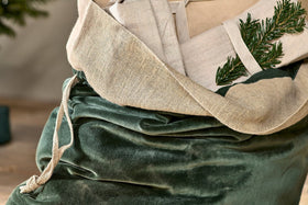 Karru Cotton Velvet Sack - Forest Green-nkuku