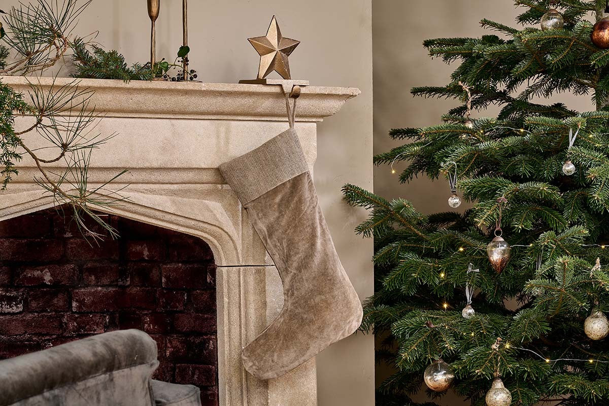 Karru Cotton Velvet Stocking - Light Grey