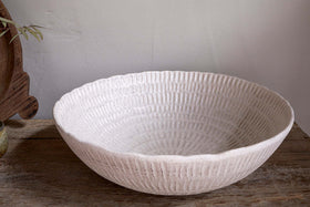 Kayanna Ceramic Decorative Bowl - White