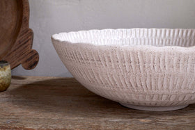 Kayanna Ceramic Decorative Bowl - White