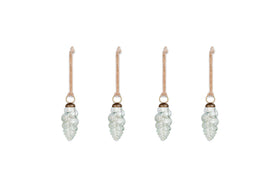 Khol Shell Baubles - Clear Antique - (Set of 4)