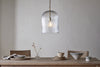 Lumina Fluted Recycled Glass Pendant - Clear