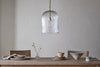Lumina Fluted Recycled Glass Pendant - Clear