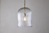 Lumina Fluted Recycled Glass Pendant - Clear