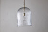 Lumina Fluted Recycled Glass Pendant - Clear