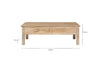 Laali Grooved Mango Wood  Coffee Table - Natural