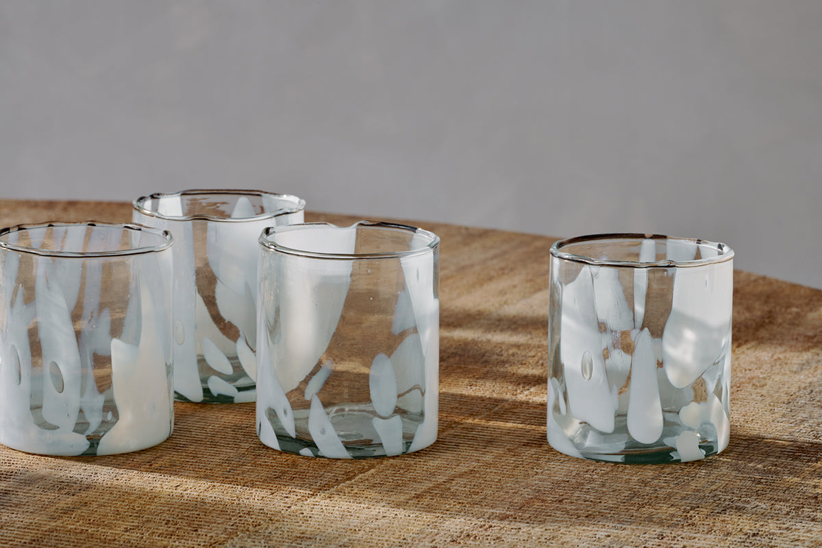 Lohara Tumbler - White (Set of 4)-nkuku