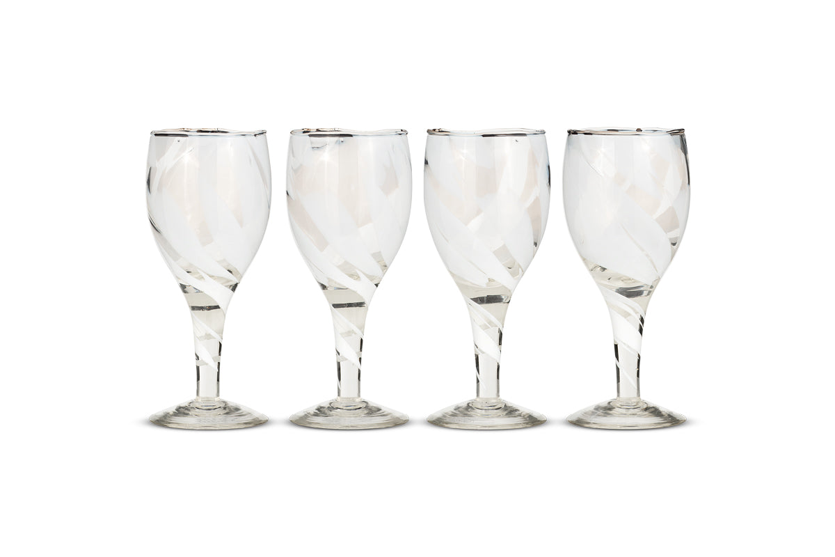 Lohara Wine Glass - White (Set of 4)-nkuku