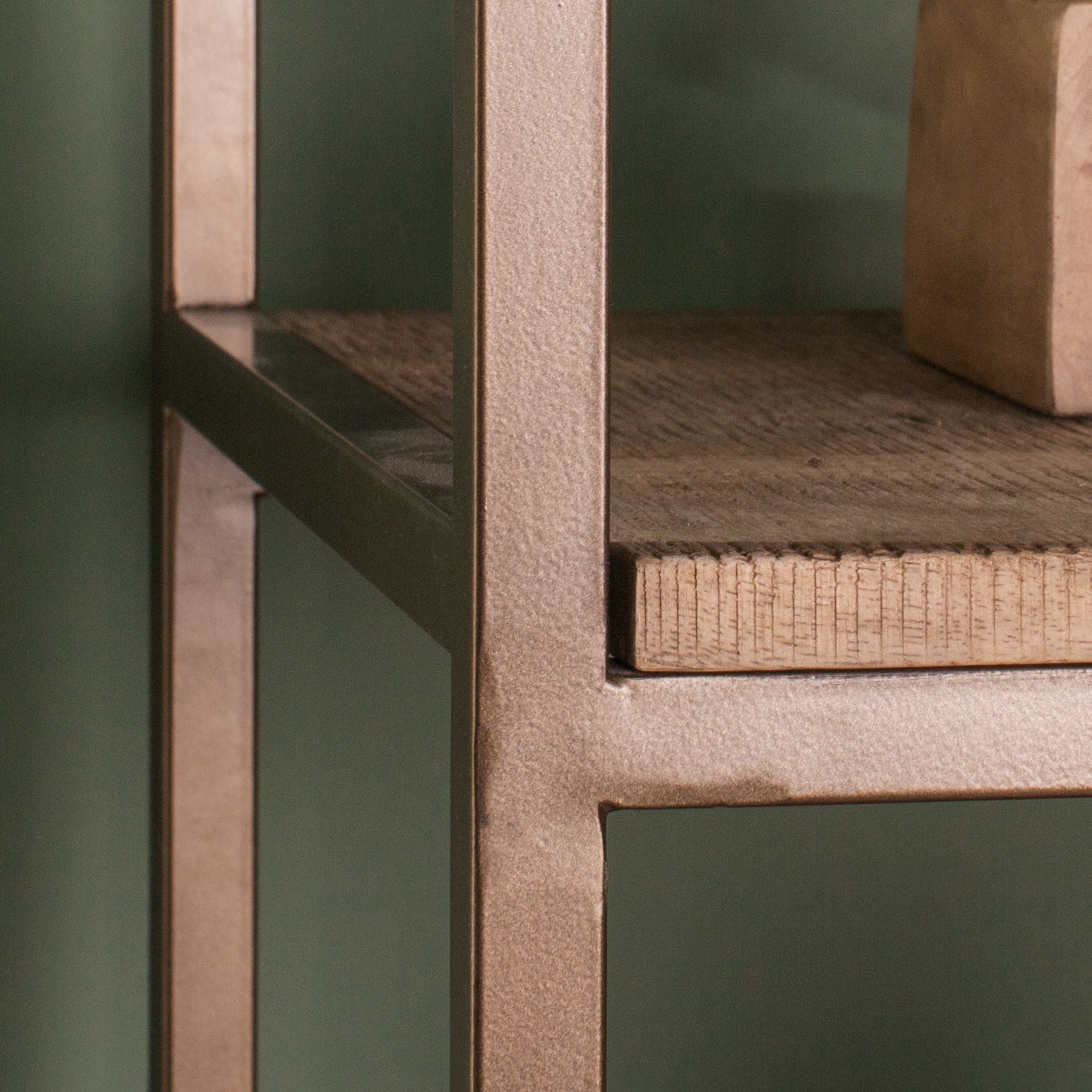 Marjori Mango Wood And Iron Standing Shelves - Narrow – Nkuku