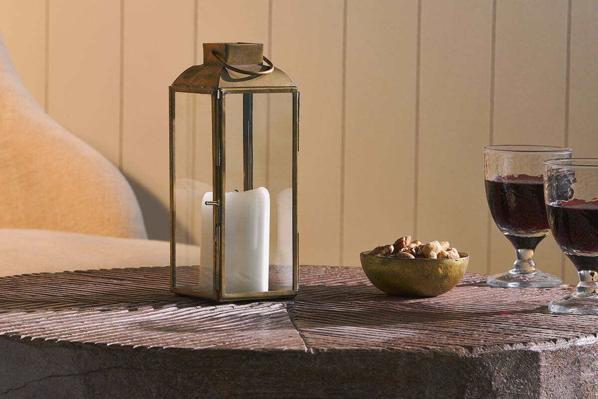 Maro Brass Lantern - Tall – Nkuku