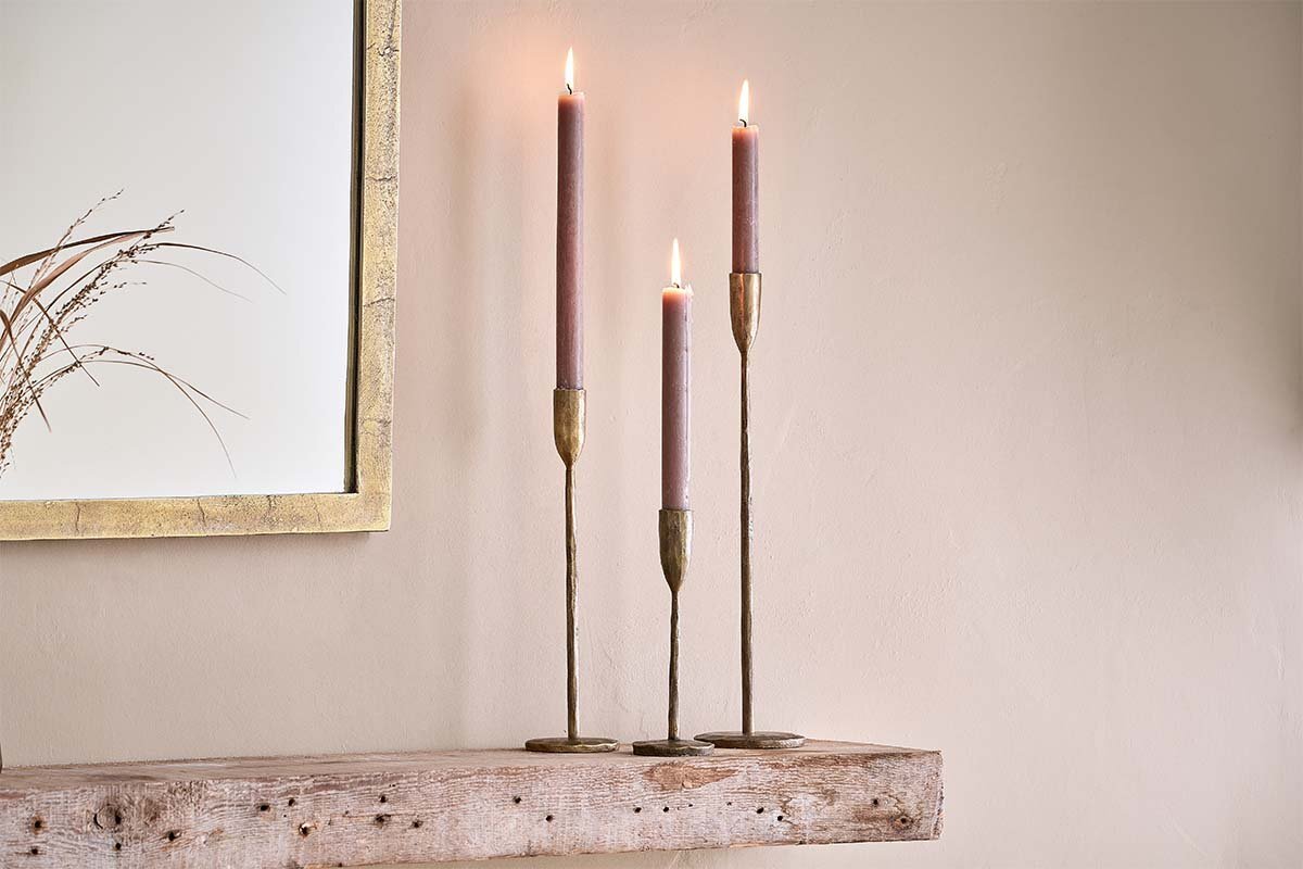 Mbata Brass Candlestick Antique Brass