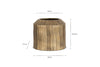 Nabara Cast Aluminium Planter - Antique Brass