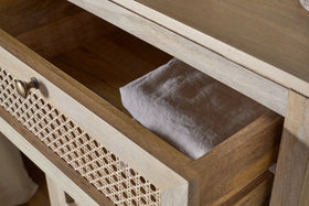 Kanz Mango Wood Tall Boy Chest of Drawers - Natural