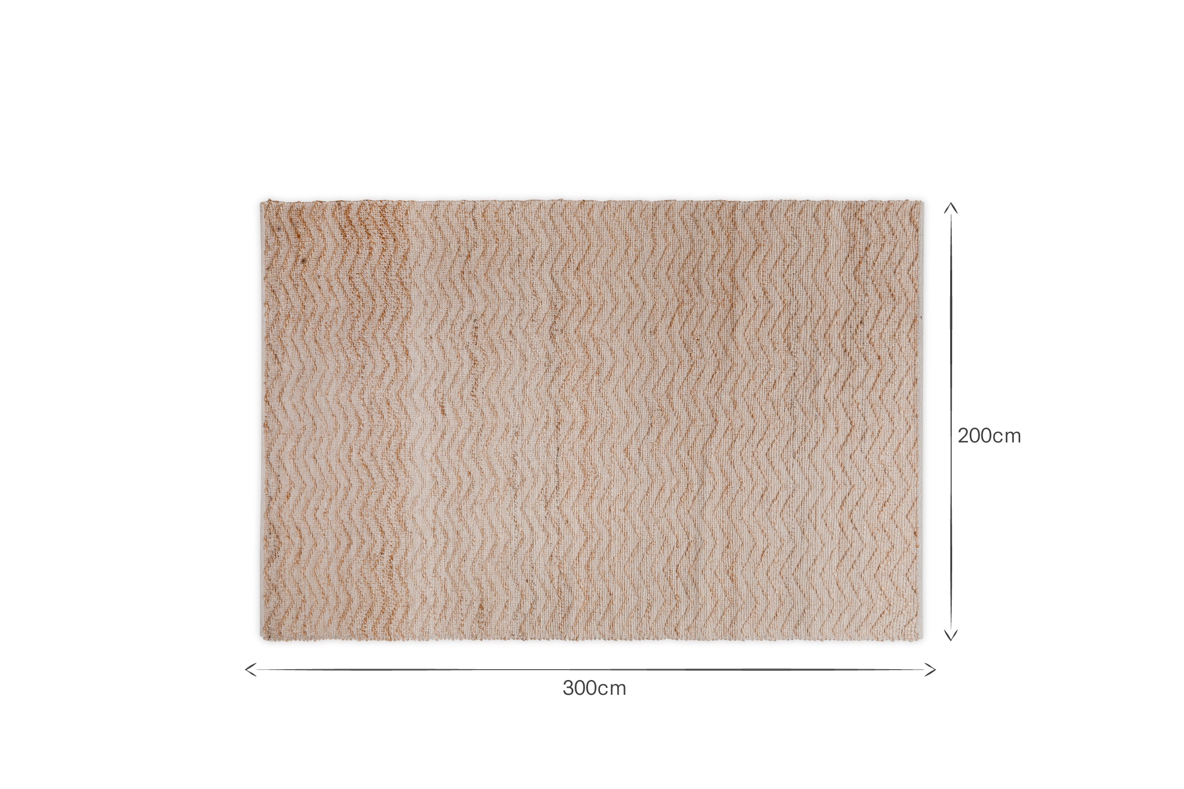 Nabami Chevron Jute Rug - Natural