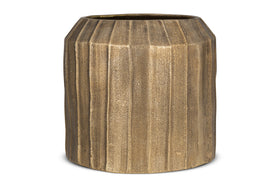 Nabara Cast Aluminium Planter - Antique Brass-nkuku