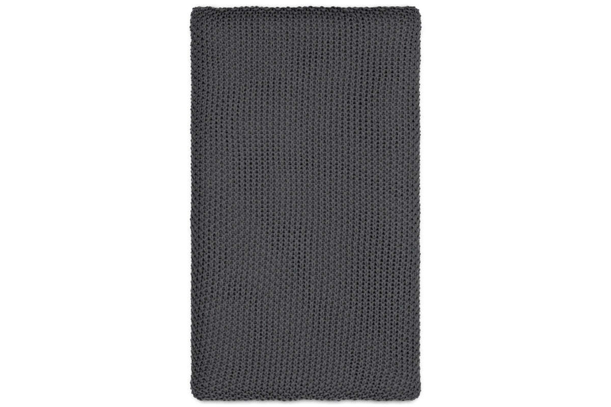 Nahan Moss Stitch Cotton Throw - Charcoal