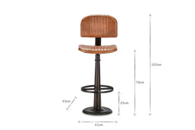 Narwana Bar Chair - Aged Tan-nkuku