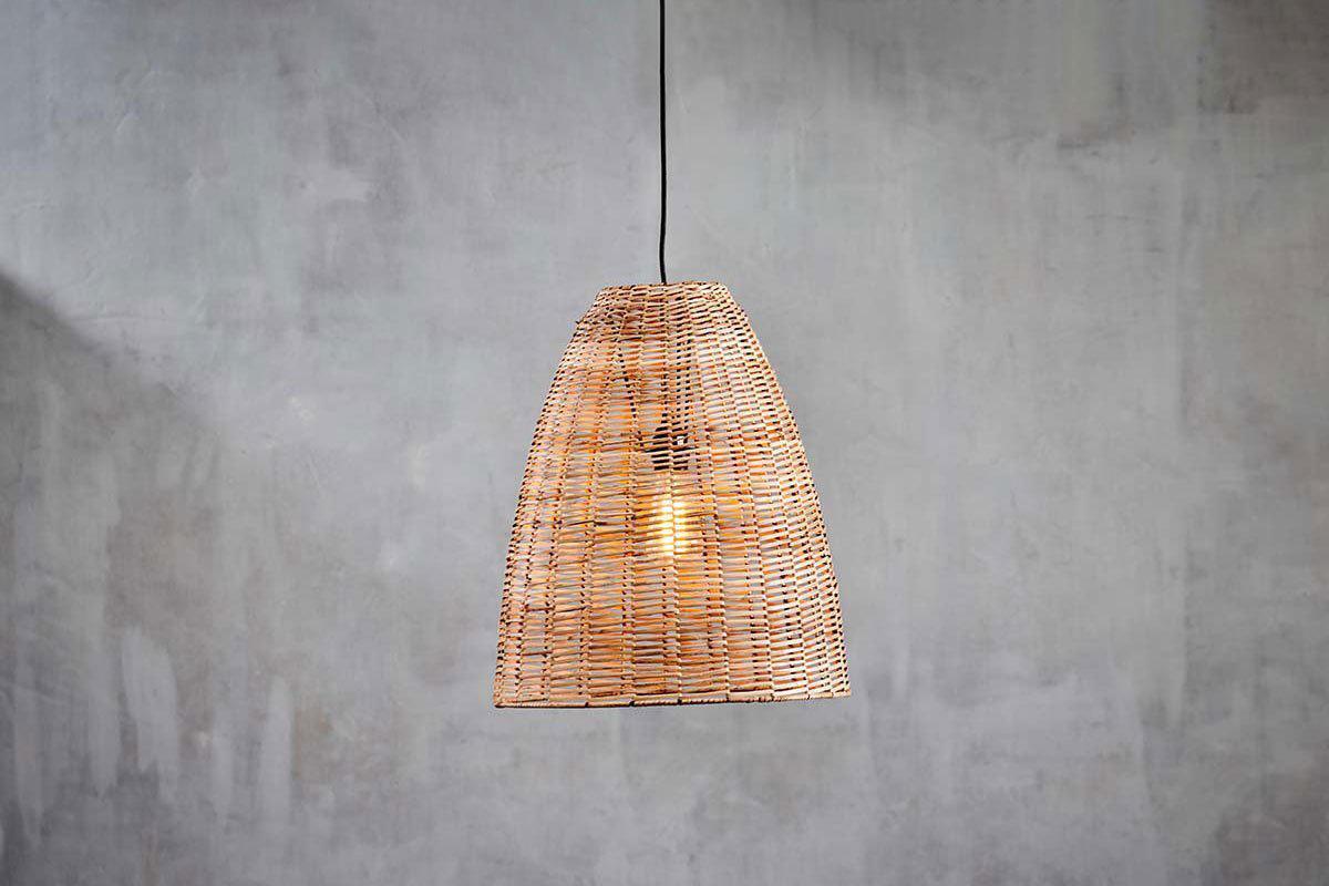 Noko Wicker Conical Pendant Small