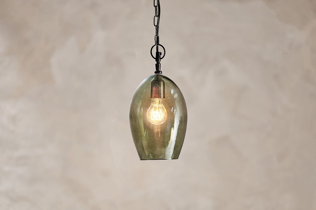 Otoro Recycled Glass Pendant Small Oval